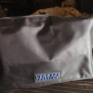 🚨B2G1 New VERSACE Black Blue Vinyl Textured Personals Bags